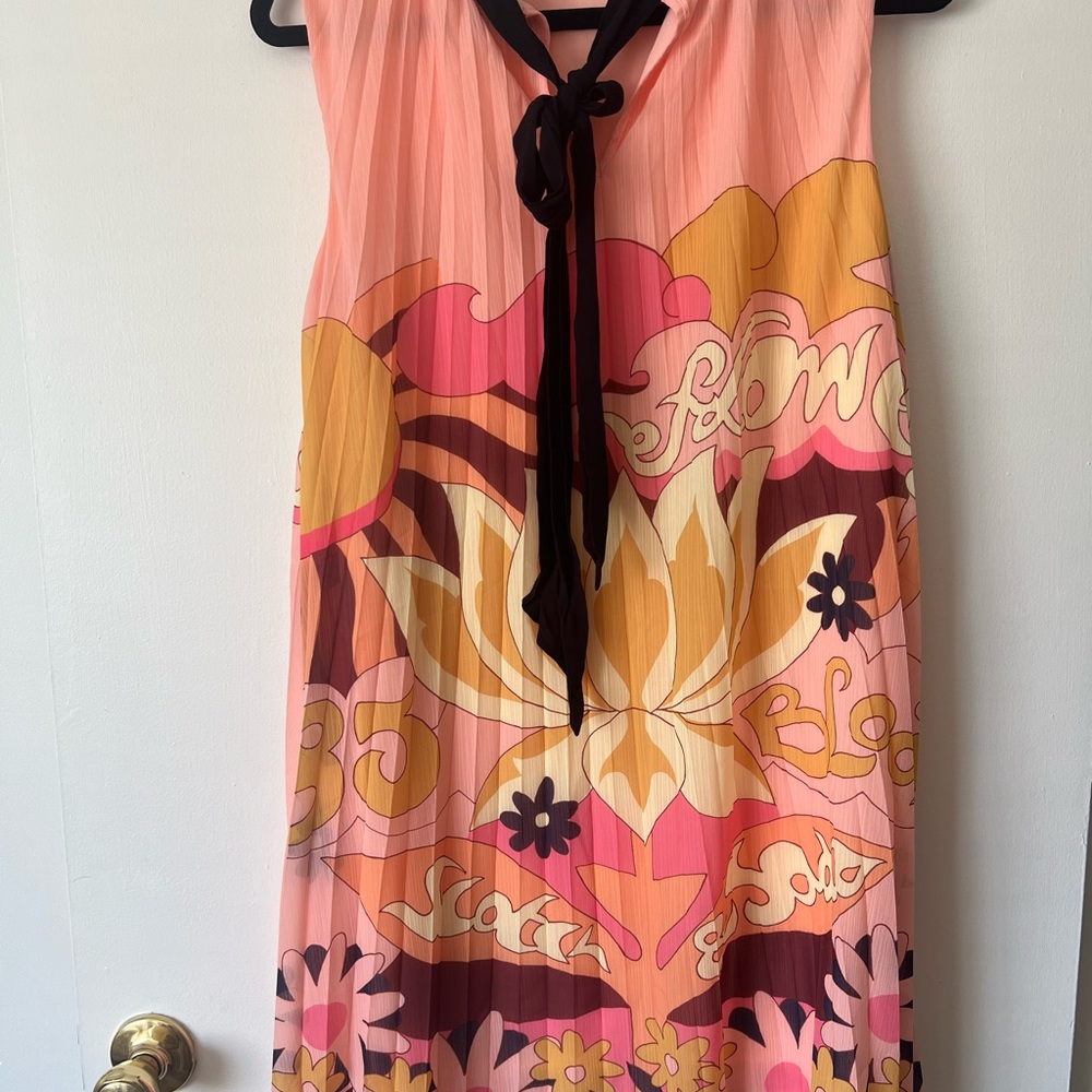 Scotch &soda Colorful bow Pleated Dress size 36 - Picture 3 of 5